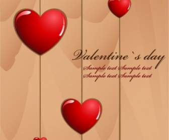 Valentine S Hari Cinta Kartu Vektor