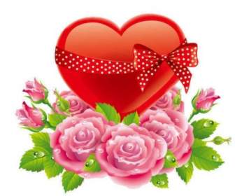 Día De San Valentín Levantó Fondo Amor