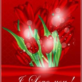 Valentine39s Day Greeting Card Vector