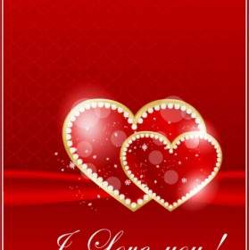 Vetor De Cartão De Dia De Valentine39s
