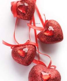 Valentine39s Giorno Heartshaped Ornamenti Foto Hd