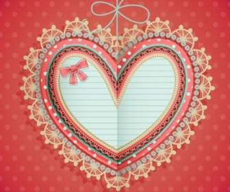 Valentine39s Day Heartshaped Tag Vector