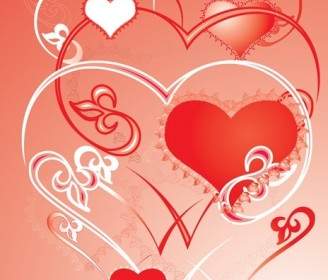 День Святого Валентина любовь орнамент