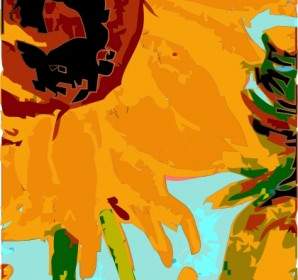 ヴァン ・ ゴッホの太陽の花クリップ アート