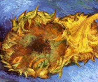 Van Gogh Sunflowers Vector