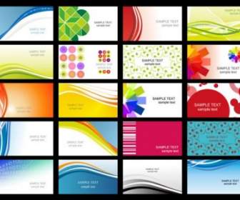 Variety Of Dynamic Flow Line Of Business Card Templates Vector