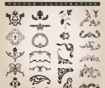 Variety Of Europeanstyle Pattern Vector