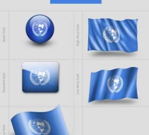 Various Styles Of Flag Template Psd Layered
