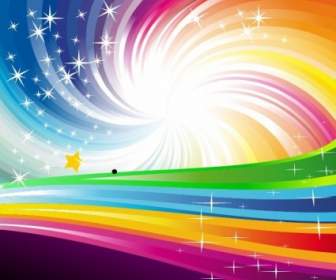 Vector Abstract Rainbow Background