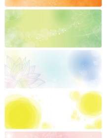 Vector Banners With Floral Background