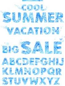 Vector Blue Summer Letters