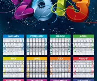 Vettoriale Calendario Capodanno