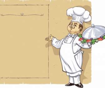 Cozinheiro Chefe Dos Desenhos Animados Do Vetor