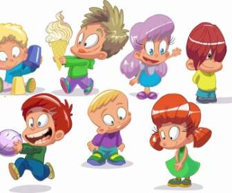 Vector Cartoon Children