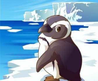 Pinguino Cartoon Vettoriale