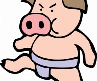 Pig Cartoon Vettoriale