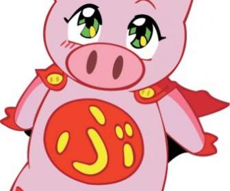 Vector Cartoon Pig