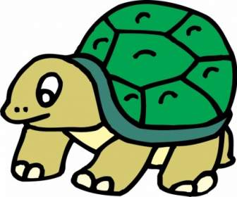 Vektör Karikatür Kaplumbağa