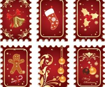 ベクトルのクリスマス切手