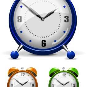 Vector Colorido Reloj De Alarma