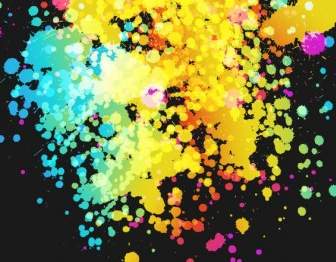 Vector Colourful Grunge Splatters