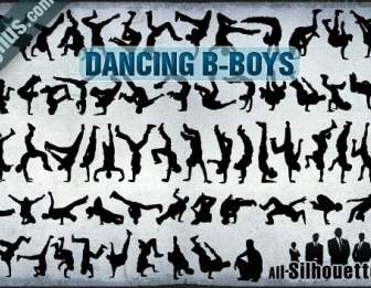 Vector Dancing B Boys