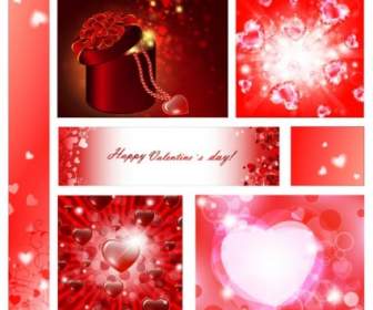Vektorelemente Einen Romantischen Valentinstag
