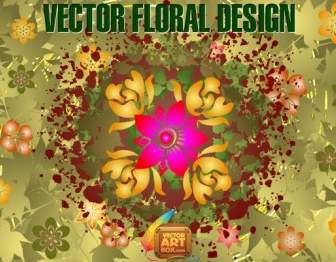 Diseño Floral Vector