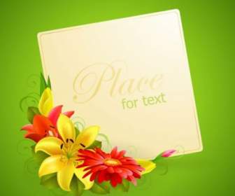 Cartão Floral Vetor