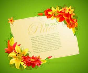 Vector Floral Greeting Card