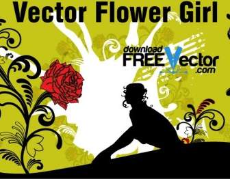 Vector Flower Girl