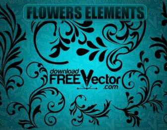 Vector Flores Elementos