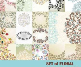 Vector Flowers Pattern Background