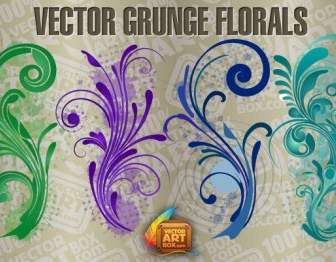 Vector Free Grunge Florals