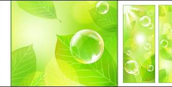 Vector Fresh Green Background Material