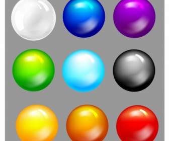 Vector Glass Orb Buttons