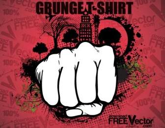 T-shirt Grunge De Vecteur