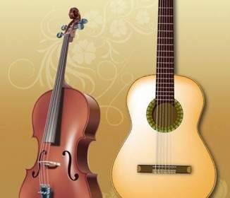 Violino E Guitarra De Vetor