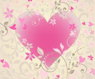 Vector Heart With Floral Ornament