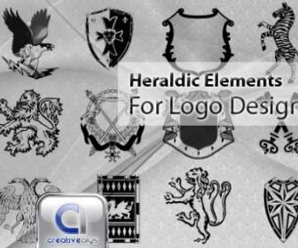 Vector Heraldic Elements For Logo Design