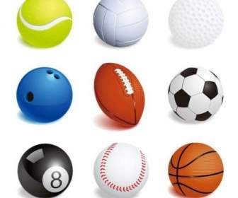Векторная иллюстрация спортивных мячей