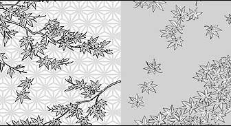 花カエデの葉のベクトル描画