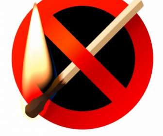 向量標誌禁止煙火