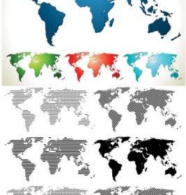 Vektor Peta Dunia Perubahan Arsip