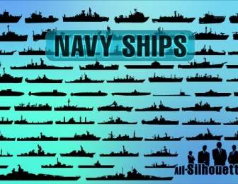 Navios Da Marinha De Vetor