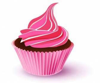 Vector Pink Cupcake