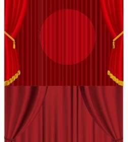 ベクトル赤いカーテン