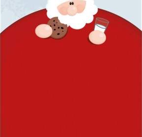 Obesidade Do Papai Noel De Vetor