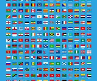 Vector Set Of Flags Of World