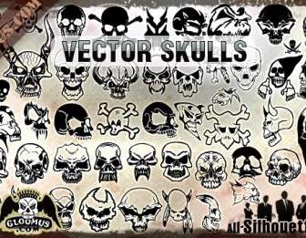 Vector Skulls Clipart